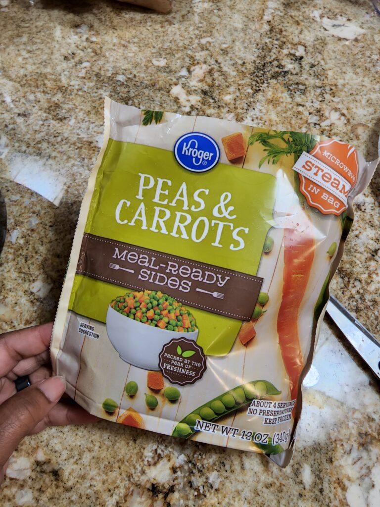 Peas & Carrots for Creamy Potato Soup